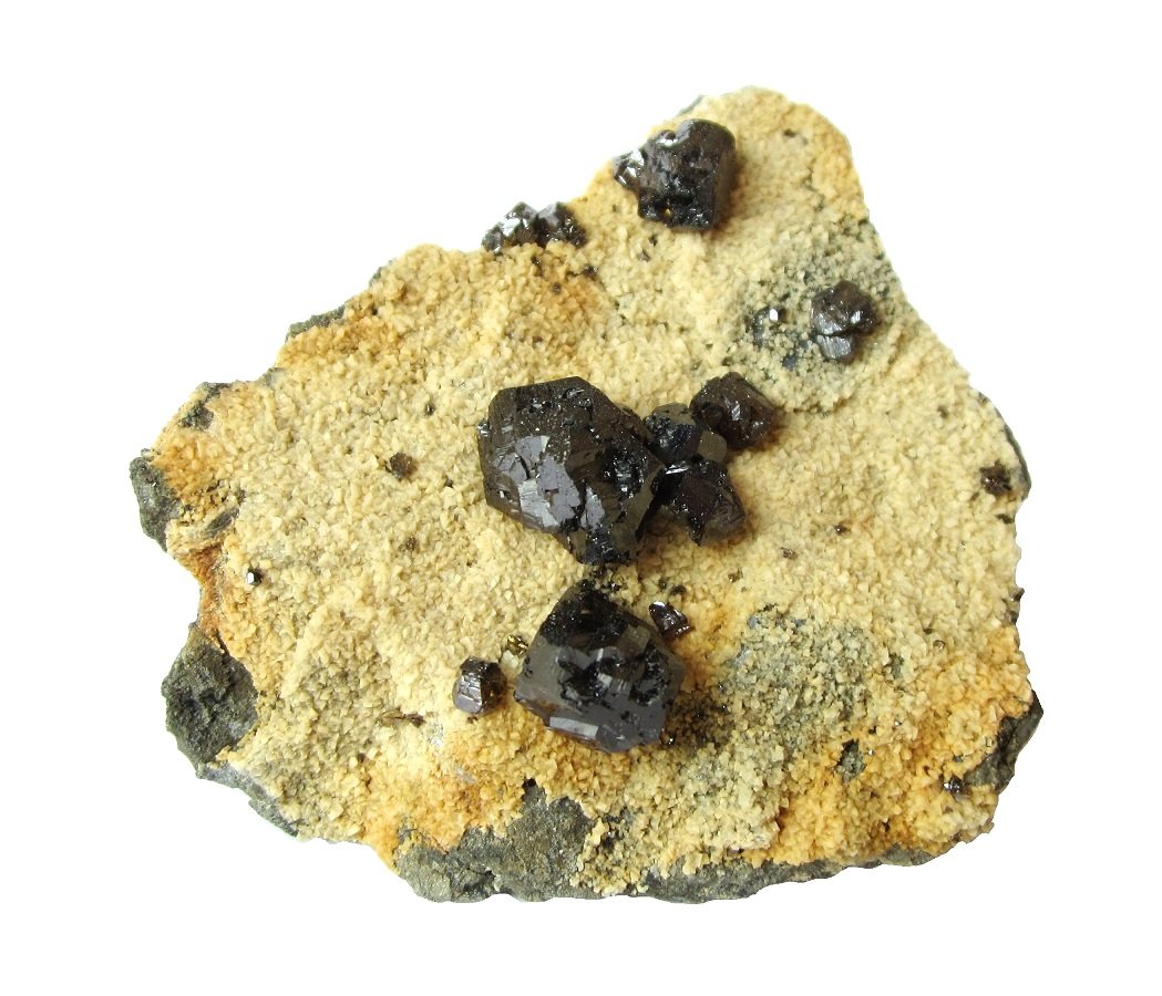 Sphalerite
Specimen size 6 cm, largest crystal 1 cm
(Autor: Tobi)