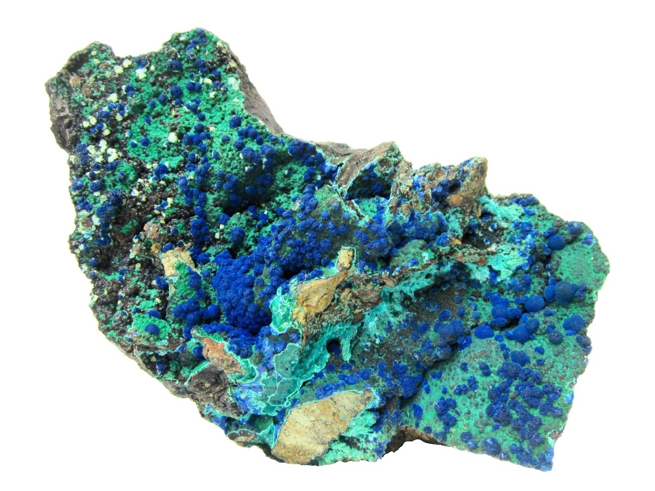Azurite, Malachite, Chrysocolla
Specimen size 19 cm
(Autor: Tobi)