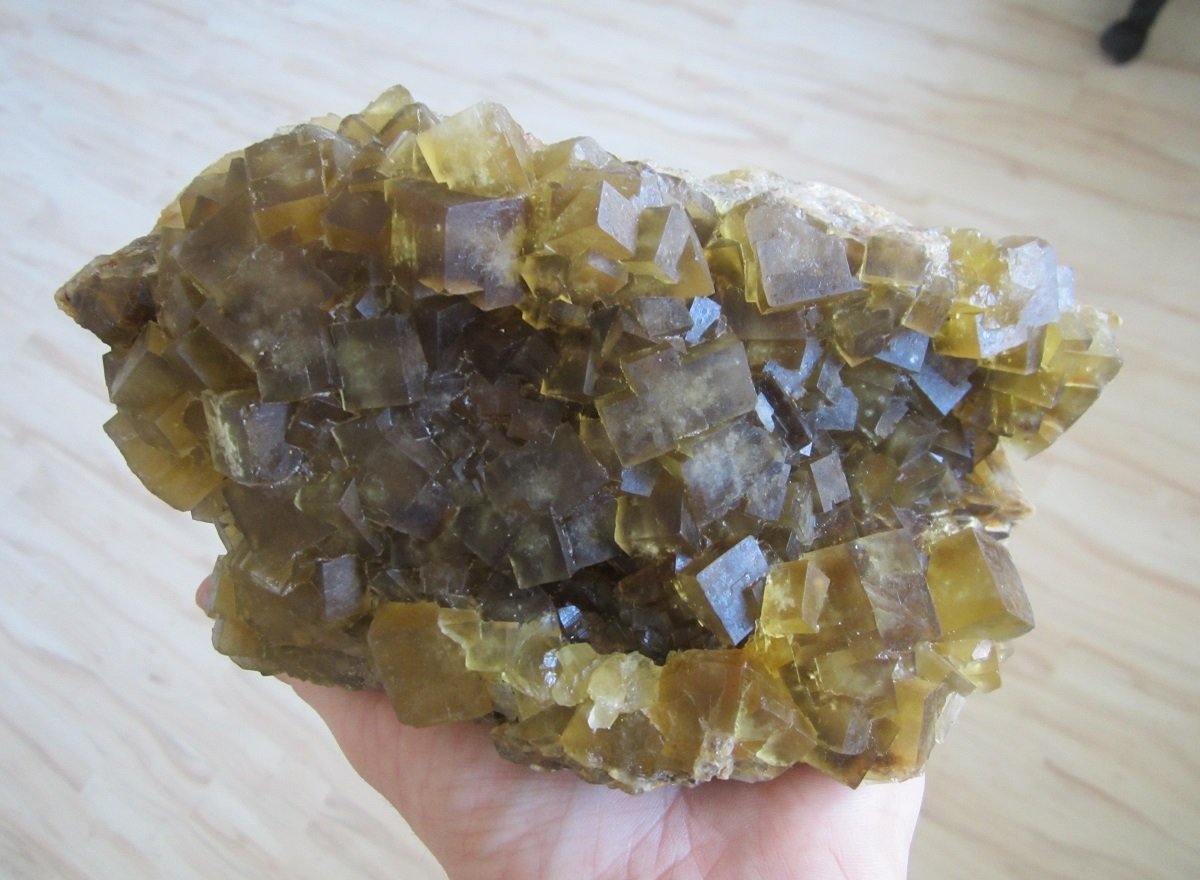 Fluorite
Specimen size 19 cm, largest crystal 2,3 cm
(Autor: Tobi)