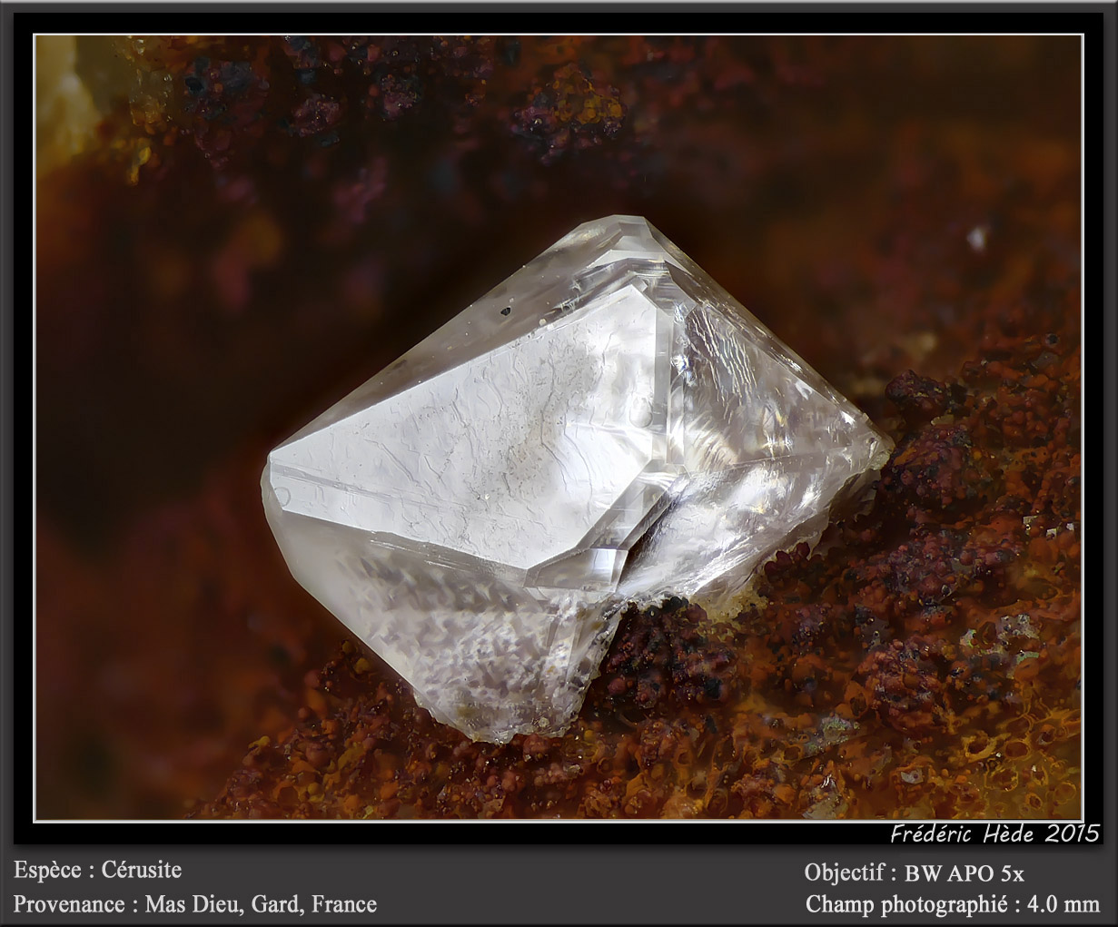 Cerussite
fov 4.0 mm
(Autor: ploum)