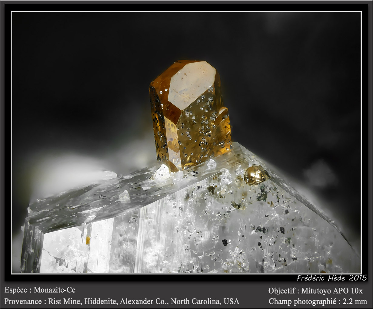 Monazite
fov 2.2 mm
(Autor: ploum)