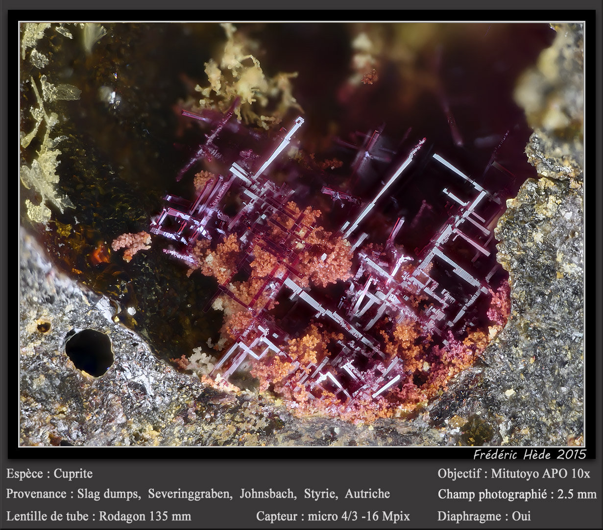 Cuprite
fov 2.5 mm
(Autor: ploum)