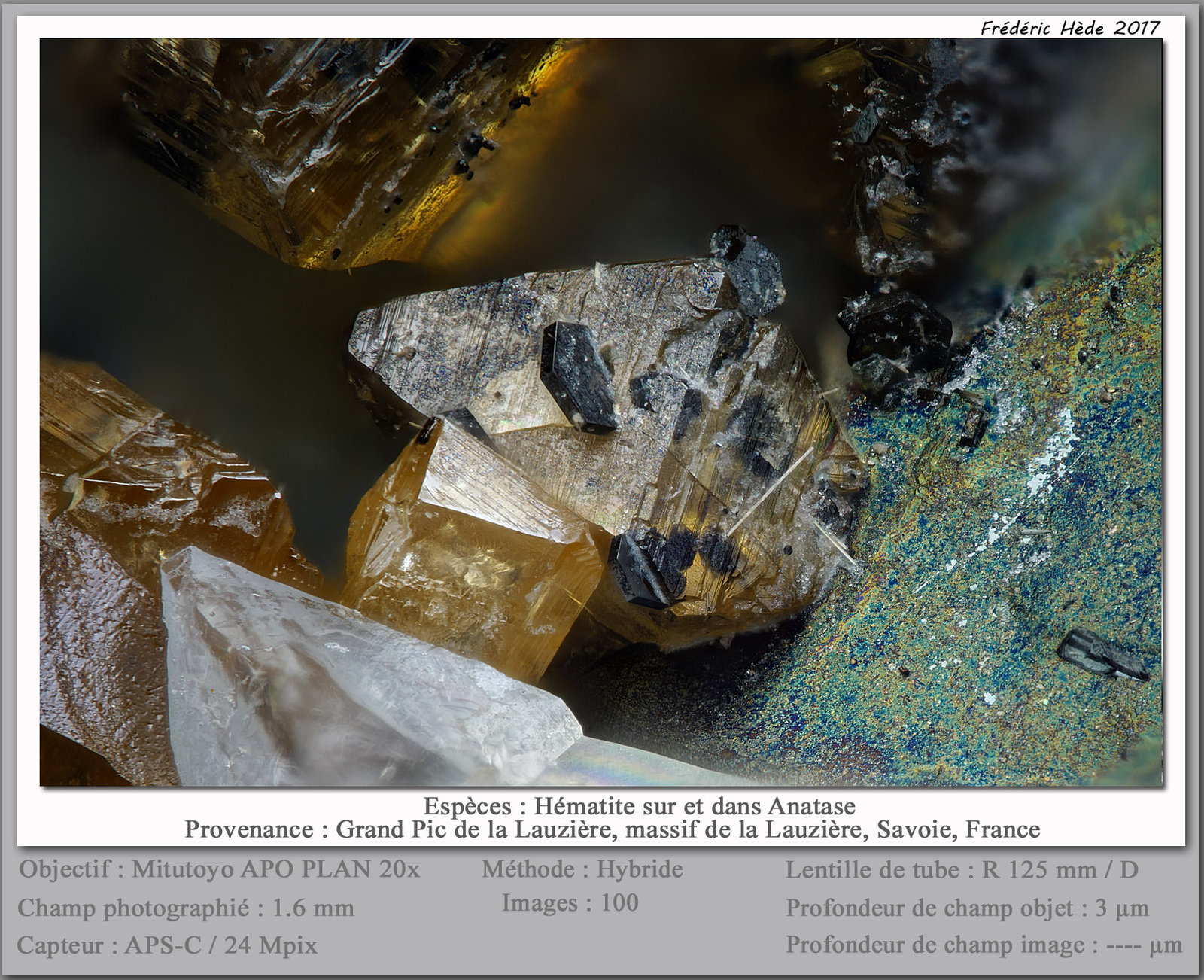 Hematite on/in Anatase
fov 1.6 mm
(Autor: ploum)
