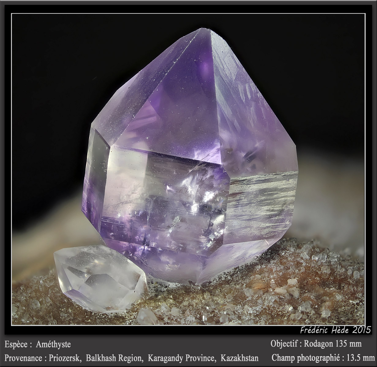 Quartz (variety amethyst)
fov 13.5 mm
(Autor: ploum)