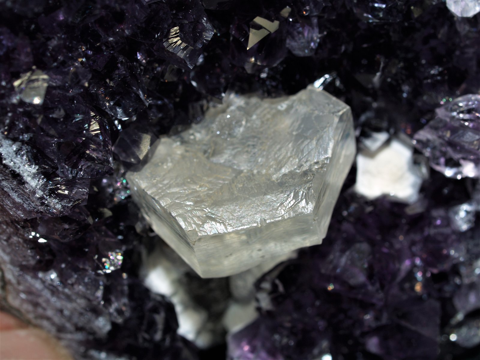 Quartz (variety amethyst) with Calcite
(Autor: Joseph DOliveira)