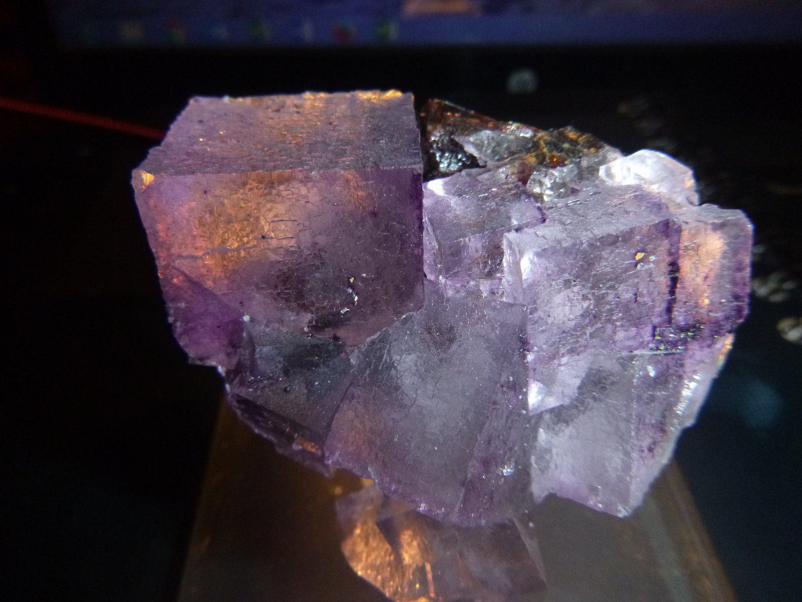 Fluorite on Sphalerite.
48 mm x 50 mm x 34 mm
(Autor: Firmo Espinar)
