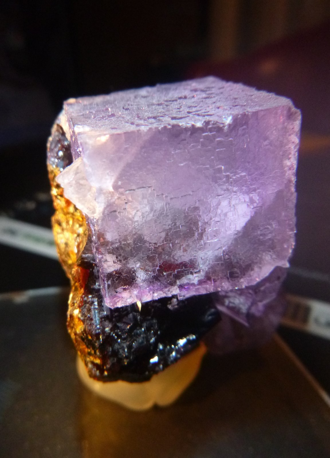 Fluorite on Sphalerite.
48 mm x 50 mm x 34 mm
(Autor: Firmo Espinar)