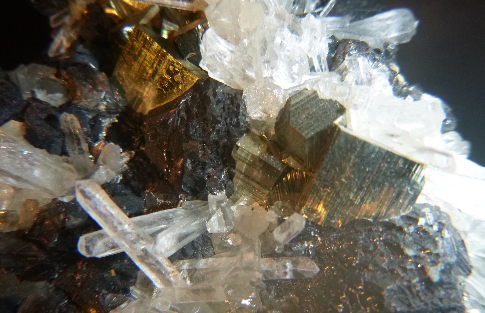 Sphalerite, Pyrite and Quartz
67mm x 90mm x 42mm
(Autor: Firmo Espinar)