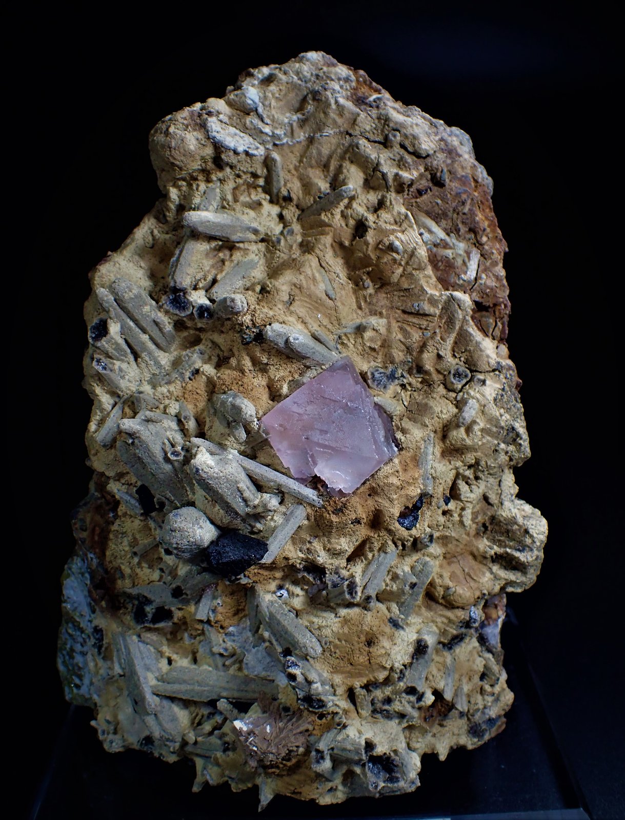 Fluorite, Genthelvite
18 cm x 13.2 cm x 10.3 cm
(Autor: Don Lum)