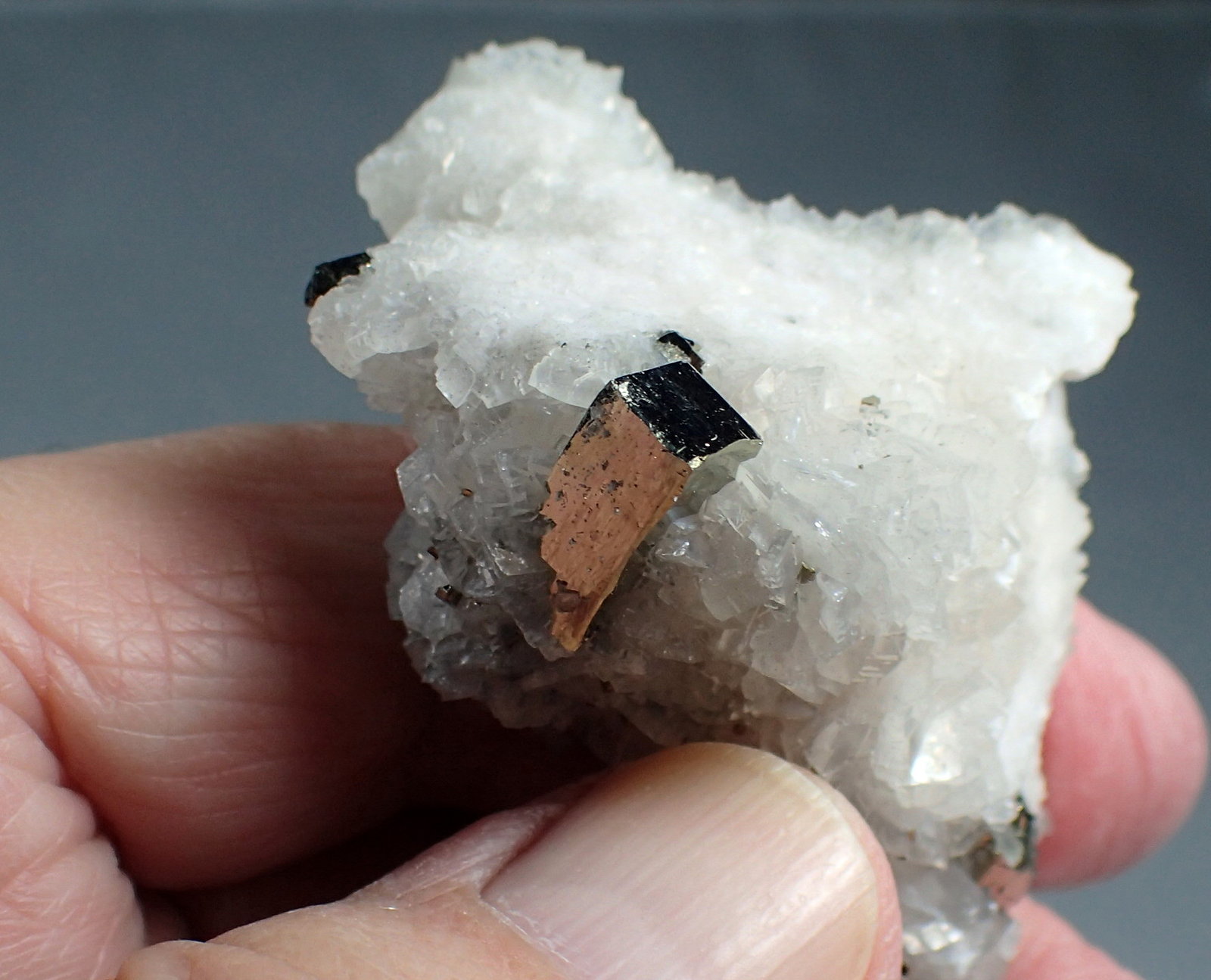 Pyrite, Calcite, Dolomite
35mm x 35mm x 47mm
(Autor: Don Lum)