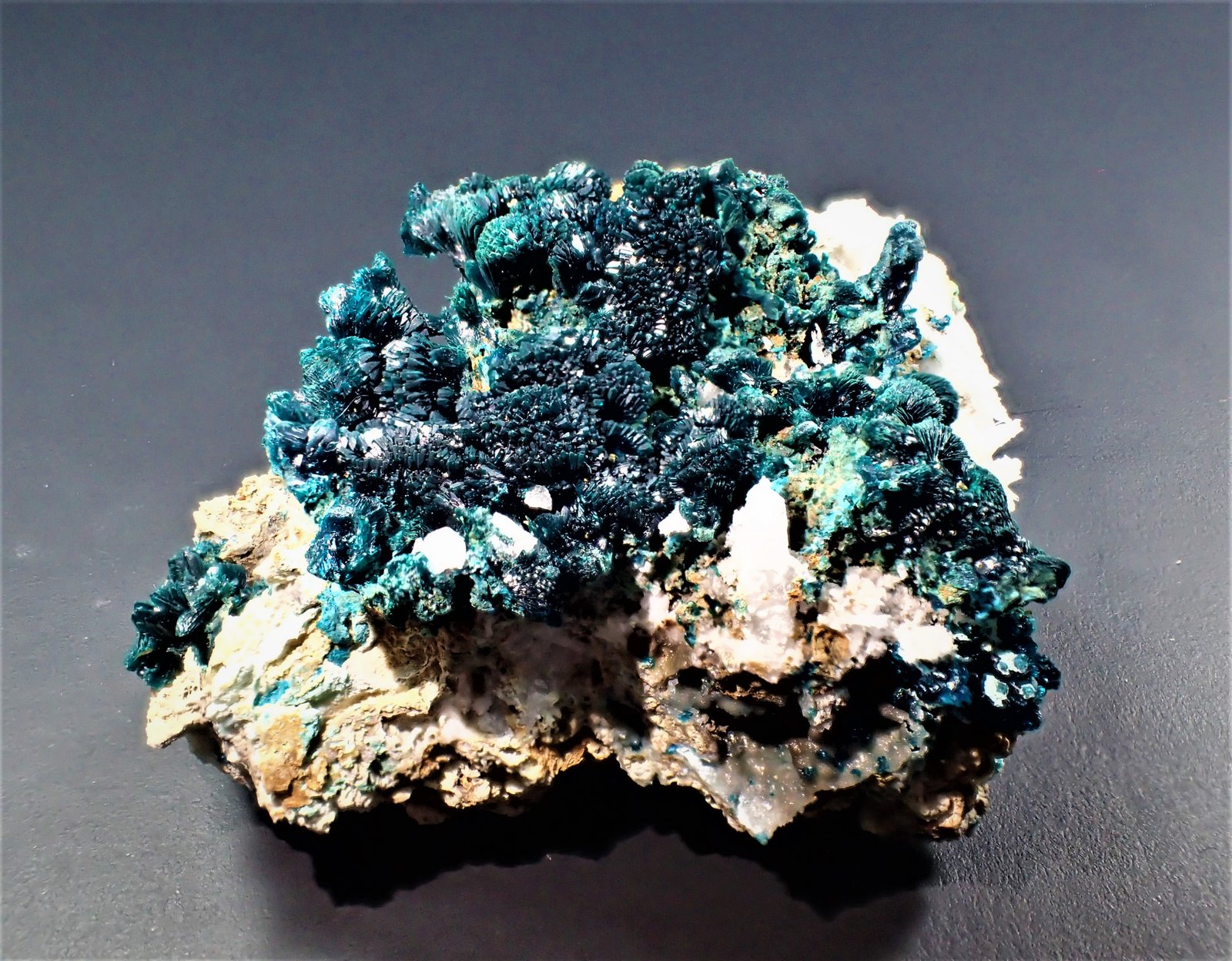 Veszelyite, Hemimorphite
43 mm x 38 mm x 29 mm
(Autor: Don Lum)