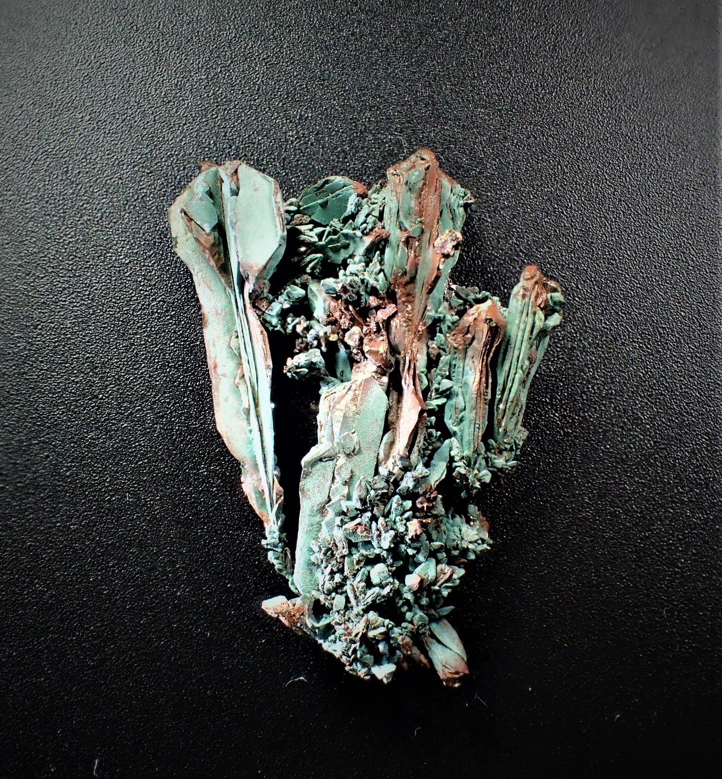 Copper, Malachite
36 mm x 34 mm x 10 mm
(Autor: Don Lum)