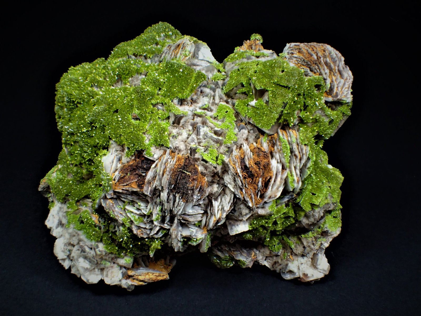 Pyromorphite on Fluorite, Baryte
155 mm x 96 mm x 75 mm
(Autor: Don Lum)