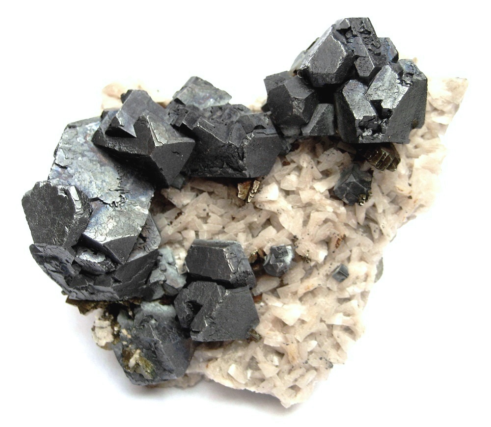 Galena, dolomite, marcasite
Specimen size 10 cm, largest crystal 3 cm
(Autor: Tobi)