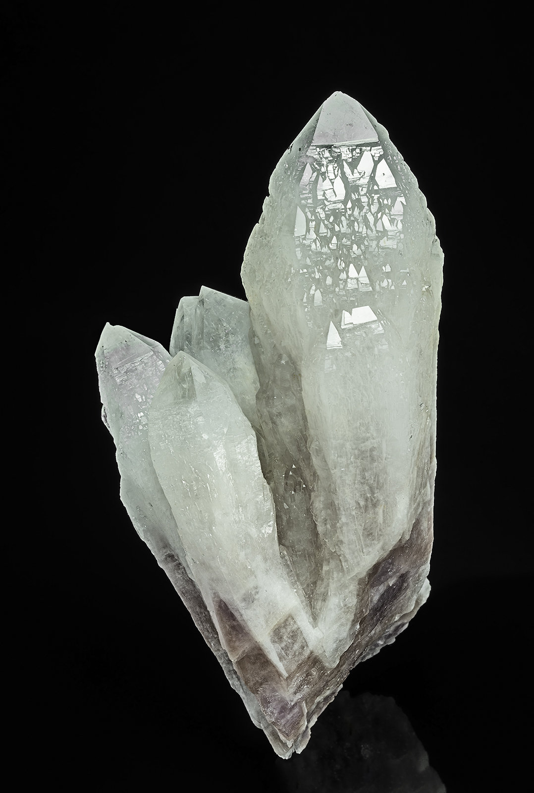 Quartz (variety milky quartz), Quartz (variety amethyst)
11.6 x 6.1 cm
(Autor: am mizunaka)