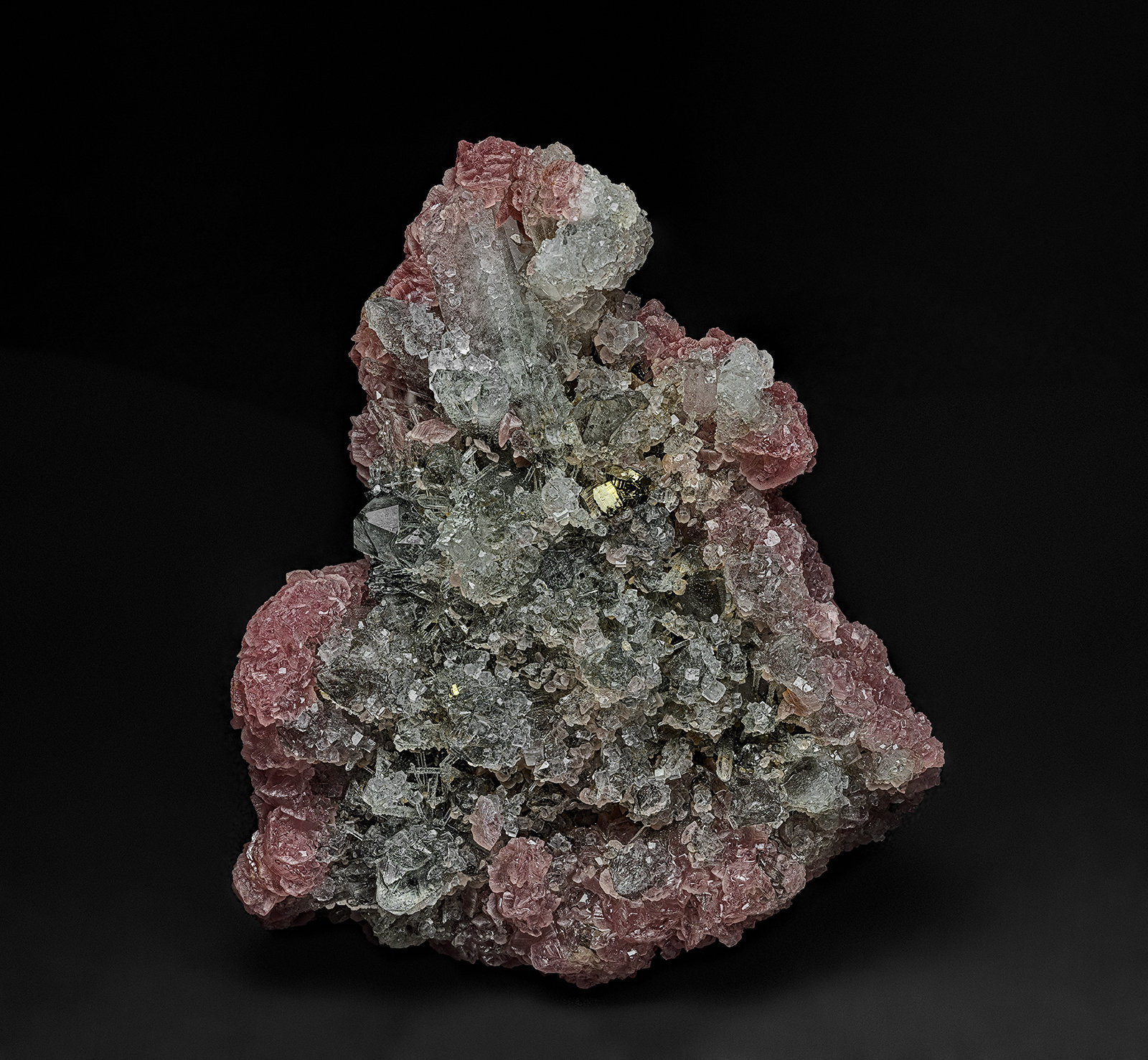 Rhodochrosite, Quartz, Pyrite
6.0 x 4.5 cm
(Autor: am mizunaka)