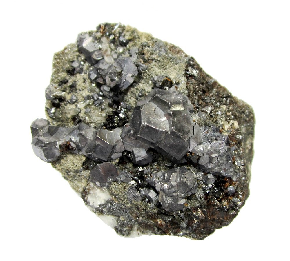 Galena, Sphalerite
Specimen size 4,5 cm, largest galena 8 mm
(Autor: Tobi)