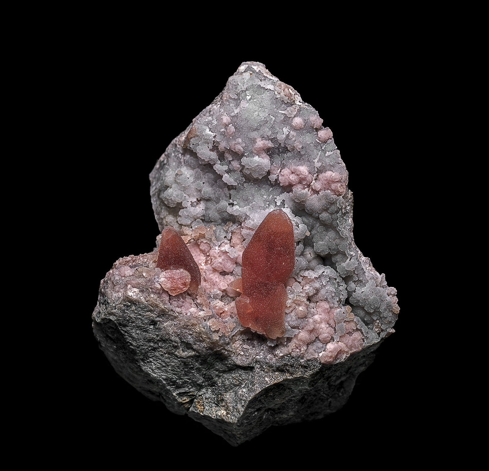Rhodochrosite, Quartz
5.3 x 4.0 cm
(Autor: am mizunaka)