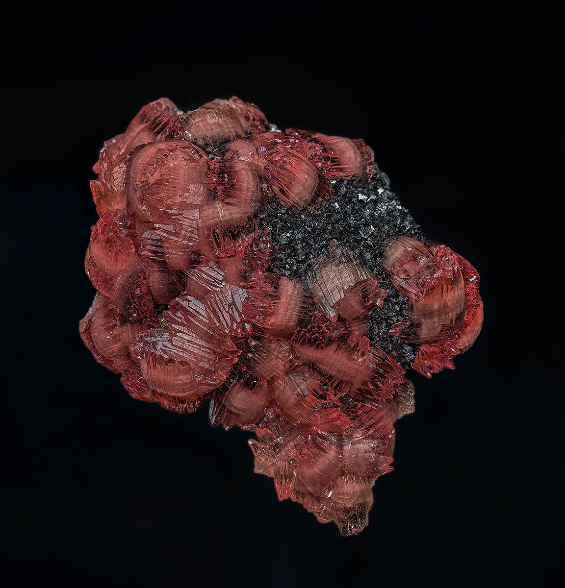 Rhodochrosite, Manganite
5.8 x 4.8 cm
(Autor: am mizunaka)