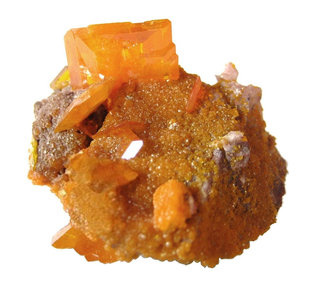 Wulfenite
Specimen size 3 cm, largest crystal 1,2 cm
(Autor: Tobi)