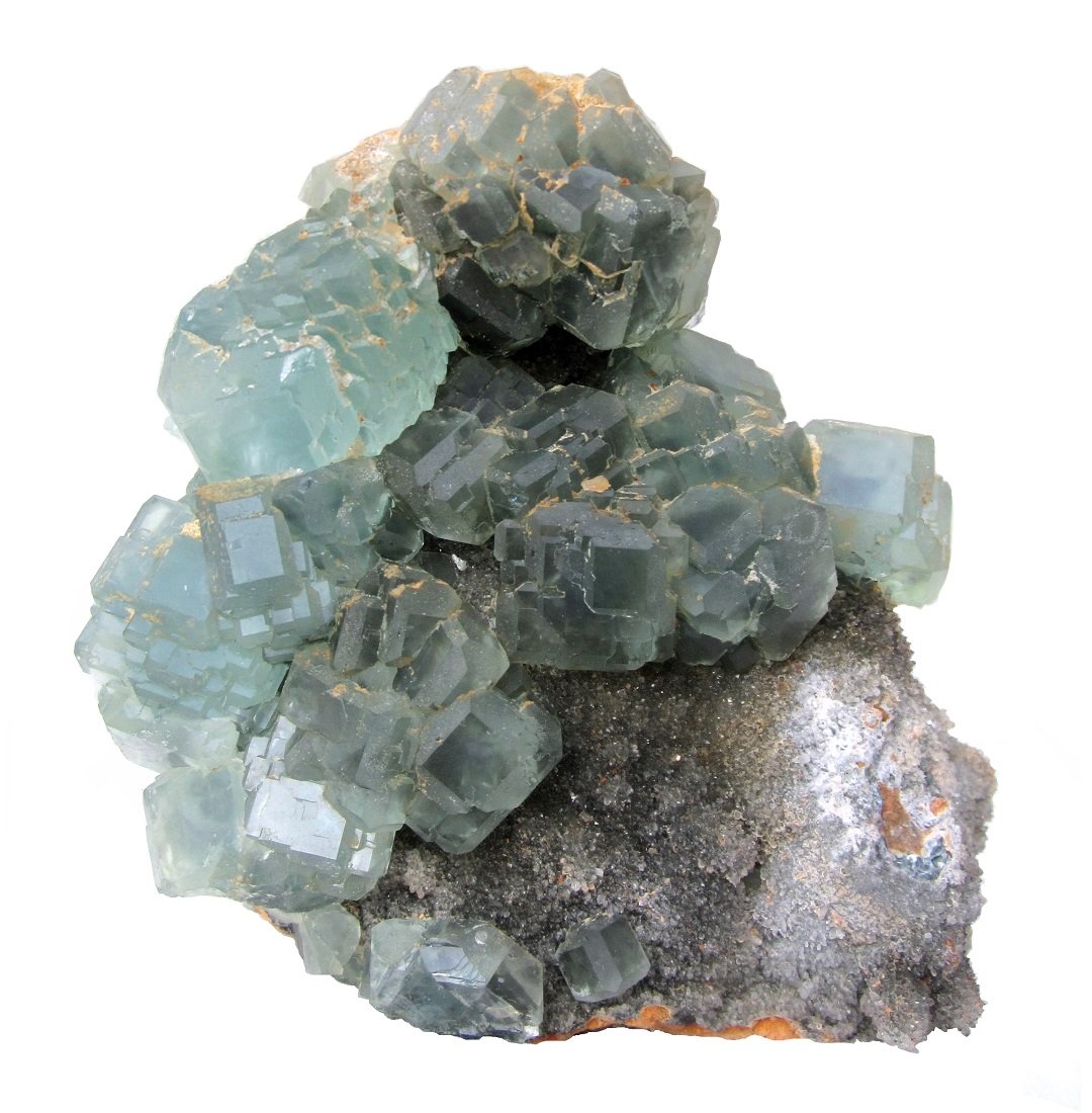 Fluorite
Specimen size 14 cm, largest crystal 3,5 cm
(Autor: Tobi)