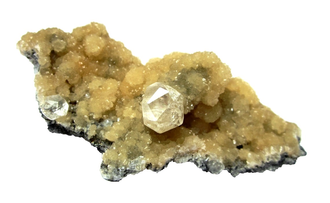 Calcite on stilbite
Central crystal 12 mm, specimen size 8 cm
(Autor: Tobi)
