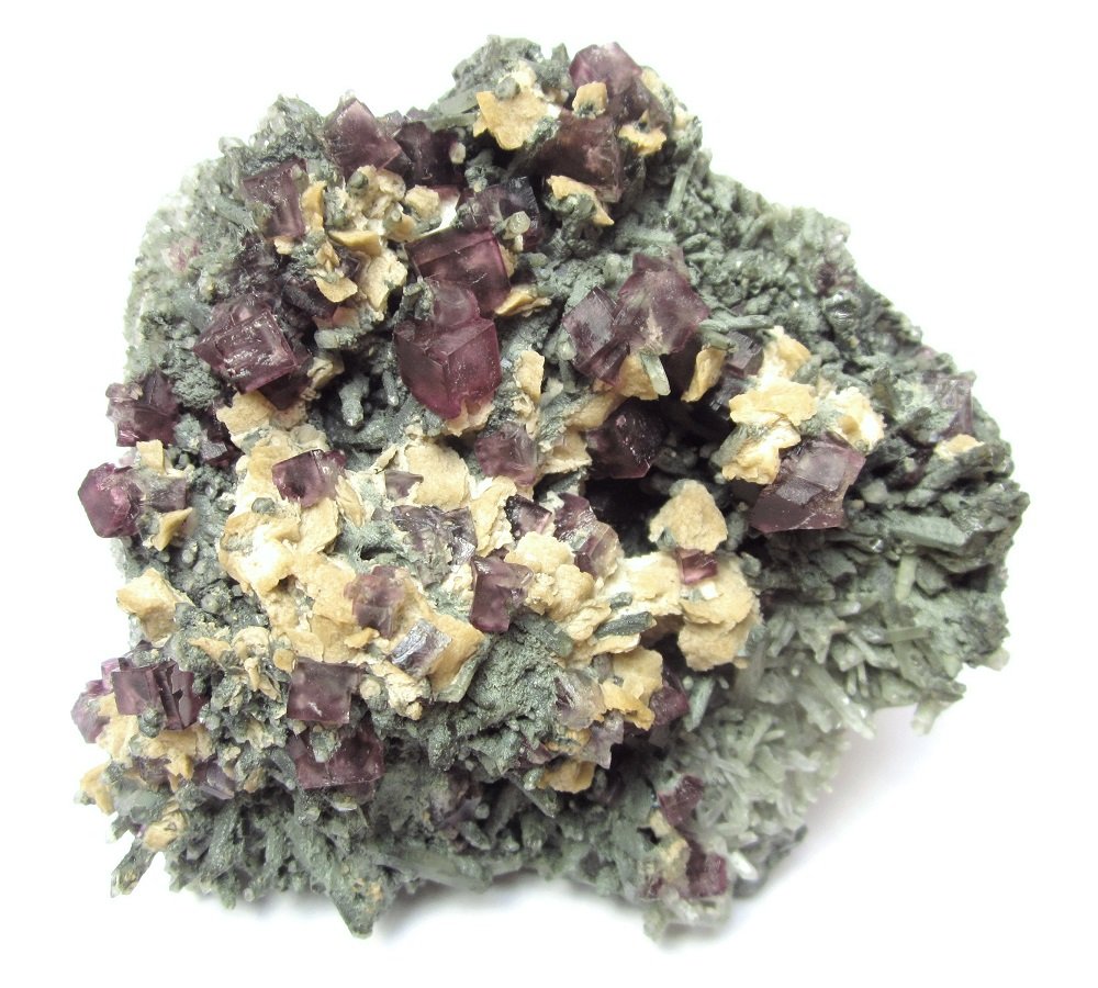 Fluorite, quartz, siderite
Specimen size 8,5 cm, largest crystals 6 mm
(Autor: Tobi)