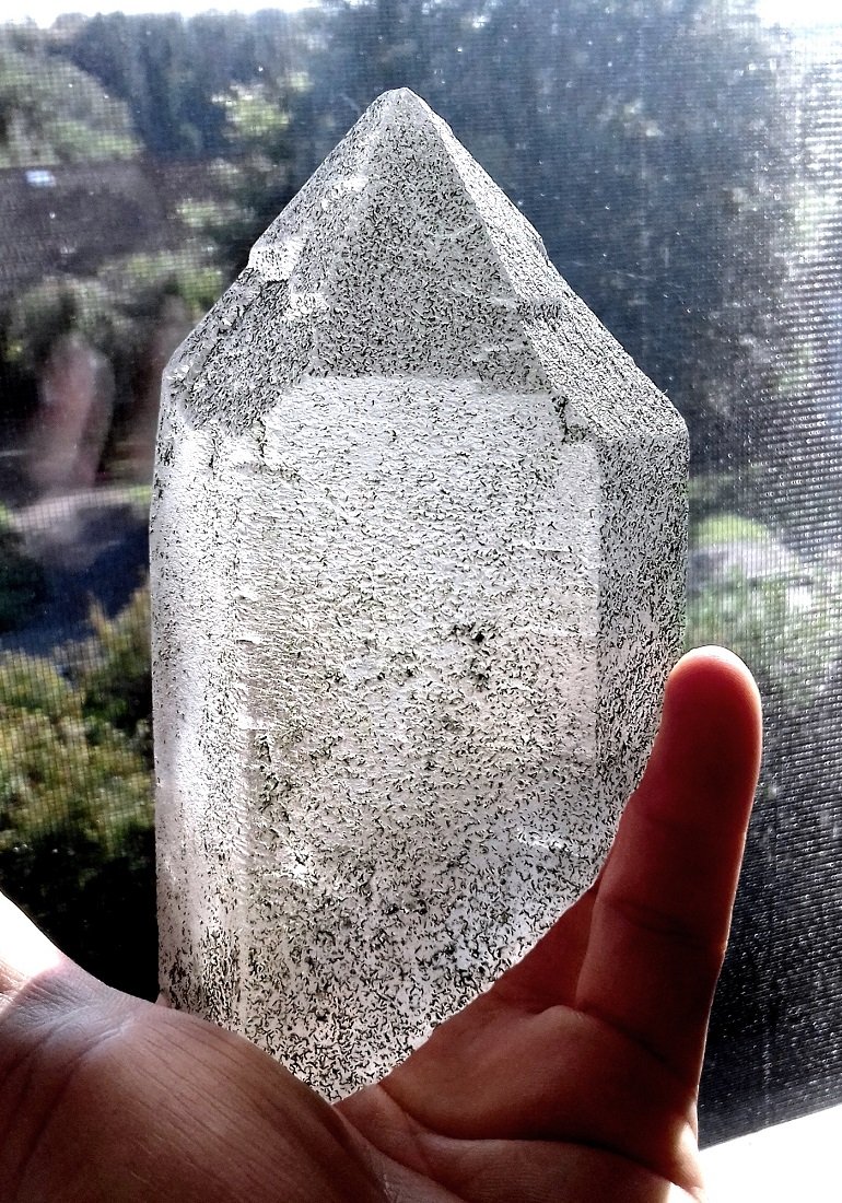 Quartz, Chlorite
Specimen height 13,5 cm
(Autor: Tobi)