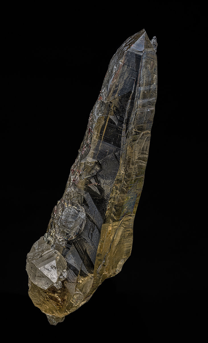 Quartz (variety smoky), Rutile
11.0 x 2.3 cm
(Autor: am mizunaka)