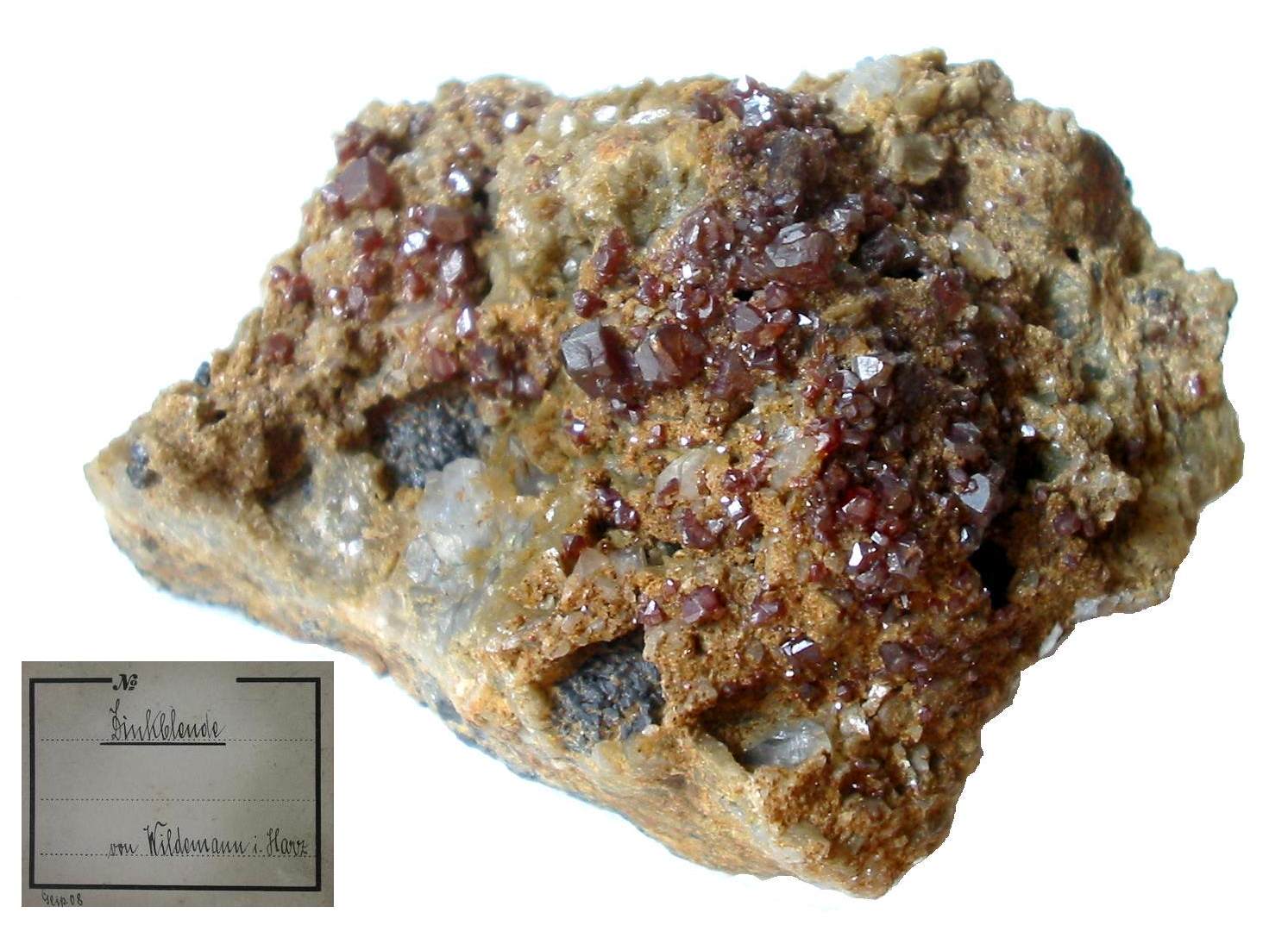 Sphalerite, siderite, quartz
7 x 5,5 cm
(Autor: Andreas Gerstenberg)