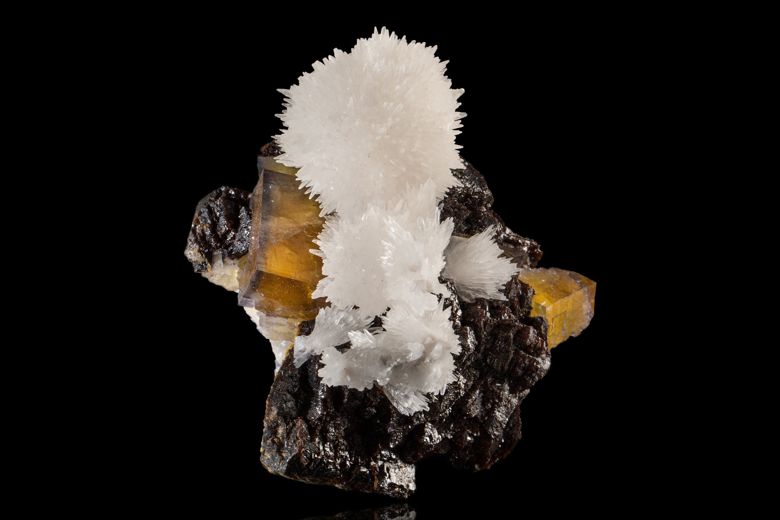 Strontianite, Fluorite, Sphalerite
12.5 x 10 x 8.5 cm
(Autor: MIM Museum)