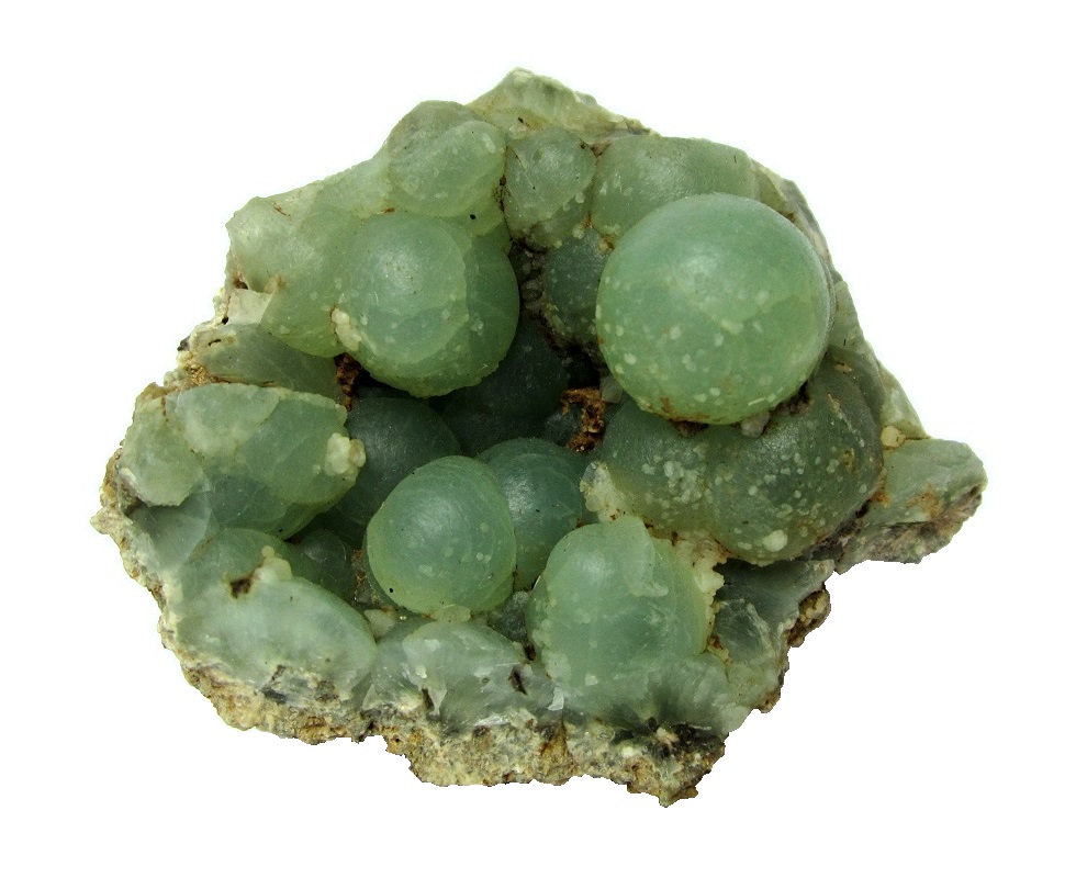 Prehnite
Specimen size 7 cm, largest prehnite "ball" 1,6 cm
(Autor: Tobi)