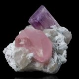 Beryl and Spodumene (variety kunzite) on Albite, Quartz (variety smoky) and Lepidolite
23,0	x	25,0	x	17,0	cm
(Autor: MIM Museum)