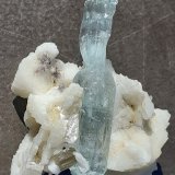 Beryl (variety Aquamarine), Albite, Muskovite
4,5 x 4 cm
(Autor: Volkmar Stingl)