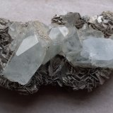 Beryl (variety Aquamarine), Muscovite
9,5 x 4,5 cm
(Autor: Volkmar Stingl)