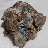 Chrysocolla, Calcite, Fluorite
6 x 5,5 cm
(Autor: Volkmar Stingl)