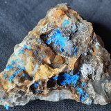 Azurite, Fluorite, Quartz, limonite
5 x 4 cm
(Autor: Volkmar Stingl)