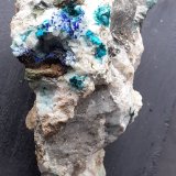 Azurite, Malachite, Chrysokolla, Zn-Olivenite, Dolomite
7 x 5 cm
(Autor: Volkmar Stingl)
