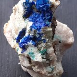 Azurite on Dolomite, Malachite
3 x 2 cm
(Autor: Volkmar Stingl)