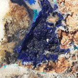Azurite, Malachite, Dolomite ps. Siderite
8,5 x 6 cm
(Autor: Volkmar Stingl)