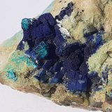 Azurite, Dolomite, Tyrolite
2,5 x 2,5 cm
(Autor: Volkmar Stingl)