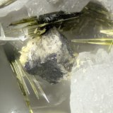 Cerussite  Wulfenite  Galena  Aegirine
FOV = 2mm
(Autor: Doug)