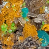 Hemimorphite, Rosasite
FOV = 3.5 mm
(Autor: Doug)