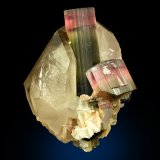 Tourmaline, Quartz
65 mm x 57 mm x 50 mm. Tourmaline: 45 tall, 13 wide. Mass: 135g
(Autor: Carles Millan)