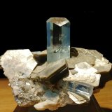 Beryl, Muscovite
100mm x 88mm x 76mm; main beryl crystal: 38mm tall (visible part) and 20mm wide
(Autor: Carles Millan)