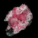 Rhodonite, Quartz, Sphalerite, Pyrite
53mm x 52mm x 40mm. Main rhodonite crystal: 10mm tall, 6mm wide, 1mm thick
(Autor: Carles Millan)