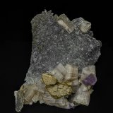 Fluorapatite, Quartz, Siderite, Fluorite, Pyrite
8.5 x 6.0 cm
(Autor: am mizunaka)