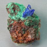 Linarite on Brochantite
4.5cm x 3.5cm
(Autor: rweaver)