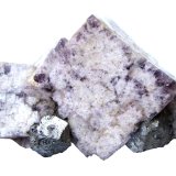 Fluorite, Galena, Chalcopyrite
Specimen size 11,5 cm, fluorite crystal in the center 5 cm, galena crystals 2 cm
(Autor: Tobi)