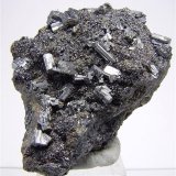 Bournonite
H:5.5cmxW:4cmxD:2.5cm; Largest Crystal: 0.8 cm
(Autor: Adrian Pripoae)
